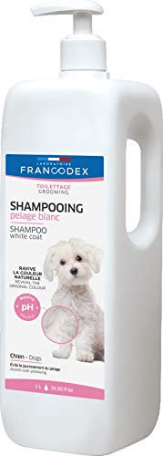 Francodex – Shampoo für Hunde – weißes Fell – 1 Liter