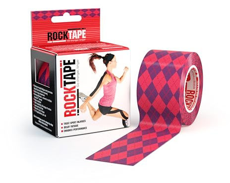 RockTape Unisex 8.00E+11 kinesiology recovery tapes, Pink Logo, Uncut Roll - 5cm Wide UK