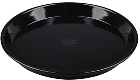Dr.Oetker Teglia Da Forno per Pizza Linea Tradition Ø24 Cm In Nero - Acciaio Di Alta Qualità Per Cottura Uniforme - Superficie Antiaderente Per Facilitare L'estrazione E Pulizia