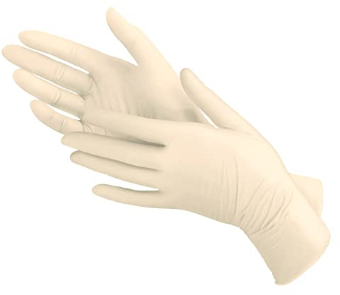 Disposable Latex Gloves for Kitchen and Cleaning Powder Free Size Large, 100