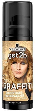 Schwarzkopf got2b GRAFFITI Farbspray, Princess GOLD, Haarspray, 1er Pack (1x 120ml)