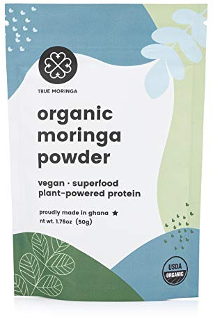 Organic Moringa Powder | 100% Regenerative Organic Raw Moringa Powder, Certified USDA. Non-GMO (50g)