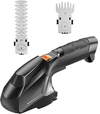 QIULAO 2-in-1 Cordless Grass Shear, 7.2V Handheld Hedge Trimmer, Small Electric With 2000mAh Lithium Ion Battery/charger, Used For Pruning Plants Or Lawn Cultivation (Color : Dual-use)