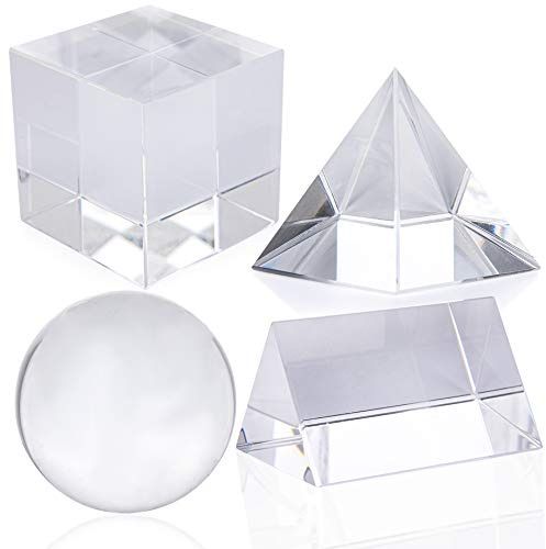 Set mit 4 optischen Kristallprismen-Set K9 mit Prism für den Unterricht von Wissenschaft, Physik, Spielen und Fotofotografie