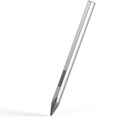 Stylus for Surface Pro 12–4/X,Go 4–1,Book/Laptop/Studio/Duo,MPP 2.0, Silver | 4096 pressure levels, tilt shading, palm rejection, magnetic storage, eraser/right-click shortcuts, 80-hour use, 3 spare nibs