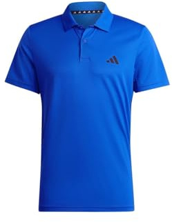 adidas Herren Train Essentials Training Polo Shirt, Lucid Blue/Black, S