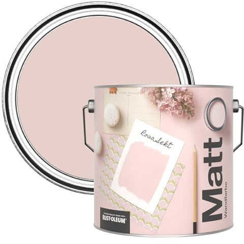 Rust-Oleum Colours Matt Emulsion Wall and Ceiling Paint - Pink Champagne 2.5L