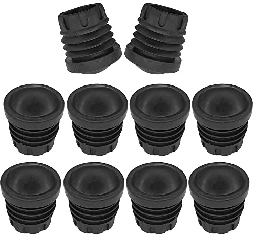 cyclingcolors 10 pies para Silla Reforzada, Antideslizante, Punta de Tubo Redondo, 75 kg por pie, tapón para Muebles, Oficina, protección de la colectividad, Escuela, Ocio, (Øext 22 mm)