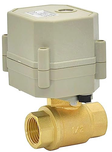 kezhai Dream 1/2 110-230V AC Motorisierter Kugelhahn, DN15 Messing 2 Drähte Automatische Rückkehr NC Elektrischer Kugelhahn