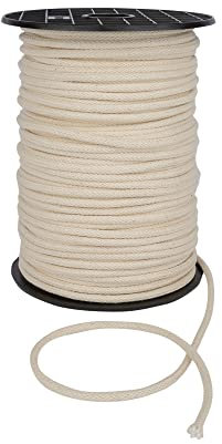 Discount Fabrics Natural Piping Cord for Sewing, Cushions, Upholstery - Premium Cushion 3mm, Seam Binding, Edging Trim, Sewing (Natural,10m) (PIPCRD_3mm_N_10m)