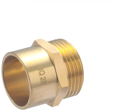 Manguito de latón soldar-roscar Ø28 - macho 1'1/4 | Ideal para uniones en sistemas de fontanería, calefacción y gas | Conexión resistente, precisa y duradera | QUICK PLOMBERIE