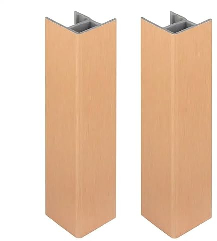 2x jonction de plinthe 120mm bronze cuivre brossé angle angulaire coin cuisine raccord connecteur pied de meuble profil PVC plastique finition