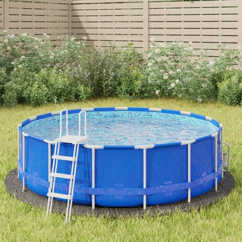ZEYUAN Pool-Bodentuch Hellgrau Ø306 cm Polyester Geotextil, Bodenmatte Pool, Poolbodenschutz, Poolmatte, Bodenfolien, Pool Bodenplane, Schwimmbeckenmatte, für Spas, Schwimmbäder 94224