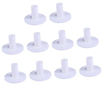 Sosoport 10 Stück Weiße Gummi Golfteeboxen mit Extra Breiter Basis für Stabilität Leichtes Zubehör für Indoor und Outdoor Übungspraxis Driving Range Matten