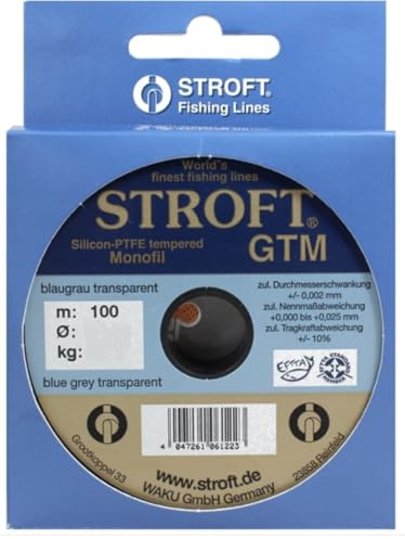 STROFT GTM Monofile Angelschnur, hochwertig, 50 m x 0,16 mm
