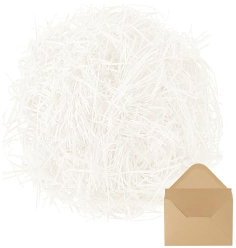 200g di materiale di riempimento in rafia e erba per regalo, carta sfilacciata per compleanni, Natale, matrimoni e anniversari, materiale di riempimento per decorare confezioni regalo e cestini