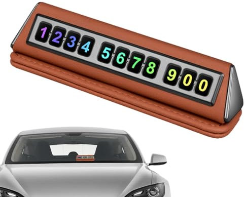 Auto Temporäres Parkkartenschild - Temporäres Nummernparkschild - Magnetische Telefonnummer Karte Nummernschild für Autos SUVs