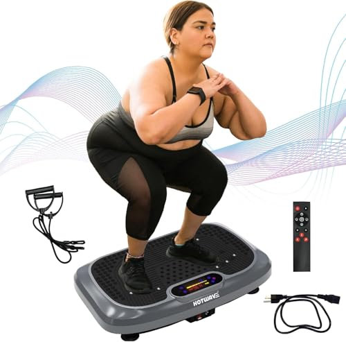 HOTWAVE Piastra vibrante per il drenaggio linfatico, piastre vibranti per la perdita di peso, per tutto il corpo, macchina per modellare la palestra a casa e l'allenamento fitness