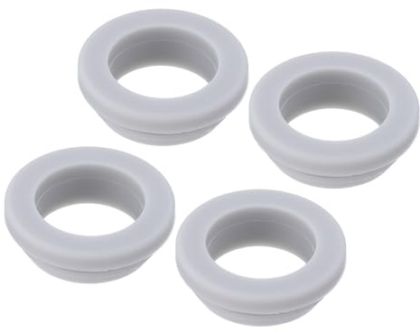 sourcing map 4Pcs Snap Rubber Grommet Plug Mount Dia 25mm ID 20mm Narrow Groove Width 2.5mm Seal Anti-Scratch for Electrical Box Cable Pipes Grey