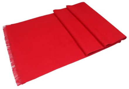 Fjnbbiot Einfarbiger Kaschmir-Schal für Herren, Winter, warm, Halstuch, Herren, Business-Schal, lange Kaschmir-Schals, rot, 30 X180cm