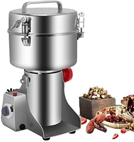 XYQUTQMK Electric Grain Grinder Superfine Mill Commercial Grain Grinder Electric High Speed High Capacity Grinding Machine Herb Grain Spice Cereal Coffee Bean Mill Flour Powder Machine Grinder