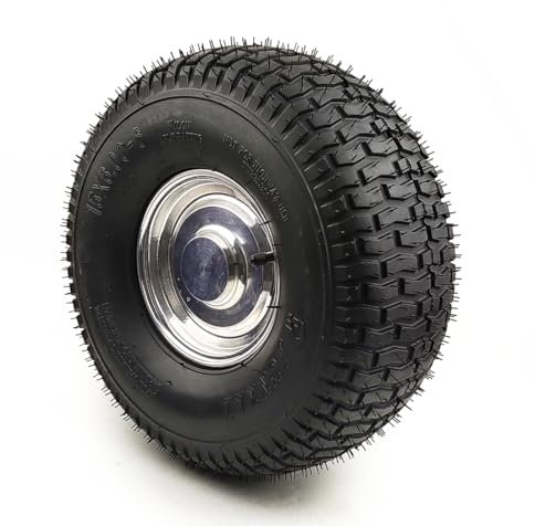 L-faster 15X6.00-6 Zoll Rasen Tubeless Vakuumreifen 500W Nabe Motor Rad für Rasenmäher Schneepflug Flughafen Boden Auto (Single axle 24V500W)