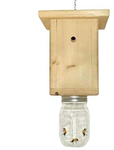 Bienenfalle - Wespenfalle aus, Bienenprävention im Freien, Hüttenstil, Zimmermanns-Bienenfallen im Freien, langlebig, effektive Wärme, Kontrolle, hängende Bienenfallen für Haus, Garten,