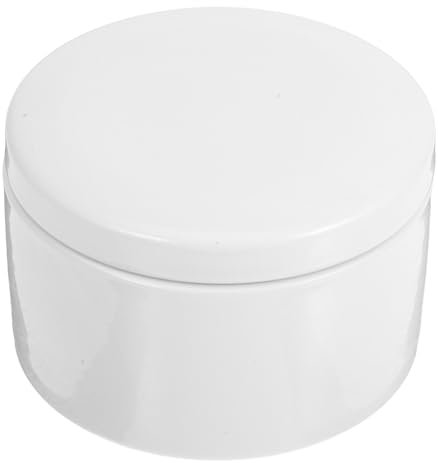 BESPORTBLE Boîte à Bijoux Ronde En Céramique Blanche, Mini Organisateur De Bagues Et Boucles D'oreilles, Matériel Sûr Pour Voyage Et Rangement Compact, Boîte De Rangement Décorative