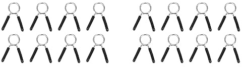 Xnuiasqe 16x Dumbbell Spring Collars, Exercise Barbell Clip Clamps for Weight Bar Dumbbells Gym Fitness Training Weight-Lifting