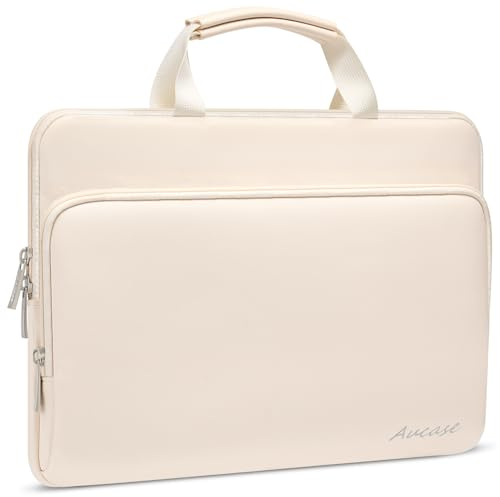 Aucase Protective PU Laptop Case 14 inch with Handle, Water Resistant Sleeve Bag for Macbook Pro 14/ Air 13/ HP/LENOVO/ACER/ASUS/DELL Chromebook Matebook 14