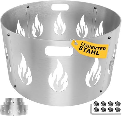 KESSER® Funkenschutz für Feuerschale Ø60cm aus legiertem Stahl 1,2mm Stahldicke kompatibel mit vielen gängigen Feuerschalen