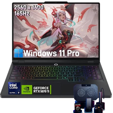 Lenovo Legion Pro 5i Gen 10 Gaming Laptop - GeForce RTX 5070 Ti 12GB GDDR7, Intel Core Ultra 9 275HX, 16 WQXGA OLED Display, Windows 11 Pro, Wi-Fi 7, RGB Backlit Keyboard, 32 GB DDR5 + 1 TB SSD