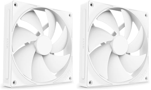 NZXT F140P | 140 mm Gehäusekühler mit statischem Druck | Ideal für Radiatoren und Kühlkörper | Hoher statischer Druck | Hinten abgeschrägter Einlass | Hydrodynamische Gleitlager | PWM | Weiß