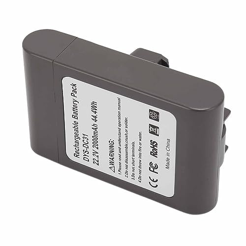 ZJchao Aspirateur à Main Batterie Lithium-ION Rechargeable 22,2 V 2000 MAh Compatible avec Les Modèles DC31 DC34 DC35 Cellule d'alimentation de Remplacement pour Outils de Nettoyage sans Fil
