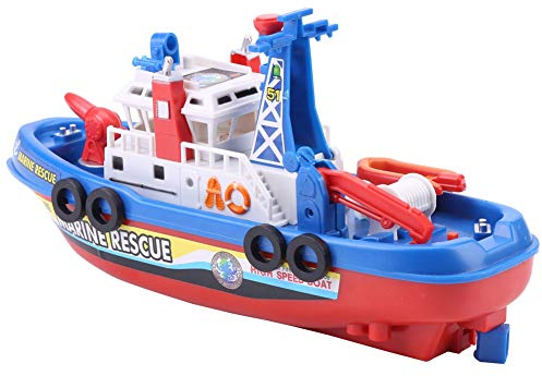 Irfora Jouet de Bateau électrique, Jouet de Bateau Bain à Voile pour Enfants avec Son et Lumières Flash, feu Amusant pour Baignoire, Piscine, Plage ou Lac