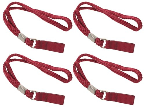 MUCKLILY Lot de 4 Dragonnes pour Canne de Marche Rouge Brique, Bracelet de, Corde Résistante pour de Randonnée, Accessoires Légers pour Utilisation en Extérieur et Voyages