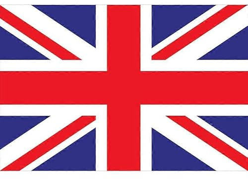 JYC CREATIVE Bandera del Reino Unido – Bandera Grande de 90 x 150 cm con Trabilla para Mástil y Cordones, Ligera y Resistente, Ideal para Deportes, Eventos y Exterior