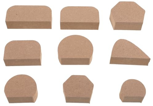 WRITWAA Juego de 9 Moldes para Hacer Asas Pequeñas de Taza de Cerámica, Herramienta para Fabricar Mangos de Forma Manual, Accesorios para Bricolaje en Cerámica, Material Duradero y