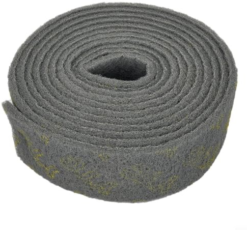 Emery - Rollo de estropajo abrasivo para limpieza de cocina, fregaderos, estufas y suelos de azulejos, 6 m de nailon gris (10 cm x 6 metros)