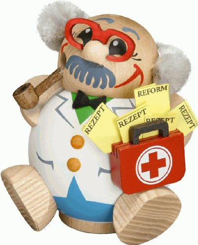 Seiffener Volkskunst Kugelräuchermann Arzt 19155