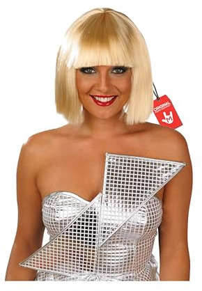 Fun Shack, Blonde Bob Wig Costume Women, Halloween Costumes for Women | Smooth Front Fringe, Neat Side Parting Included, Perfect for Halloween, Great for Fancy Dress