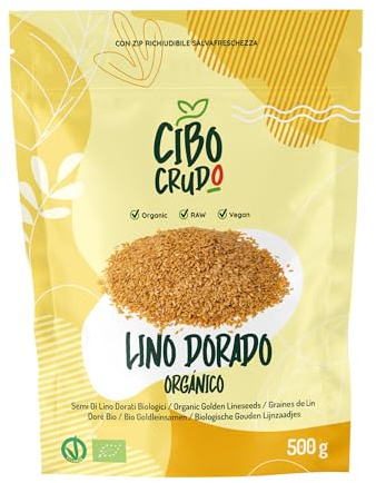 Leinsamen Bio Ganz - 500g. Leinsamen Ganz. Goldleinsamen Reich an Omega-3 Fasern und Mineralsalzen. Organic Flaxseed.