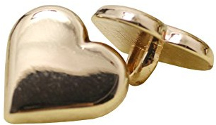 Botones de metal dorado con forma de corazón de 11 mm, paquete de 10
