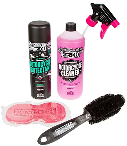 Muc-Off Motorrad-Reinigungs-/Glanz-Set 5 in 1 Motorcycle Essentials Rosa Gr. Set 5 in 1