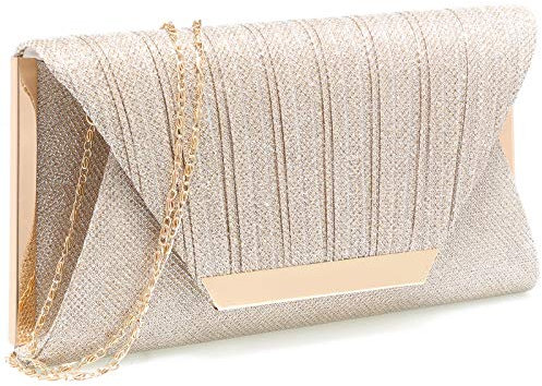 Mihawk Clutch börsen für Damen Abendtaschen und Clutches für Damen Abendtasche börsen und Handtaschen Abend Clutch Geldbörse, (S5-champagner), EinheitsgröÃŸe