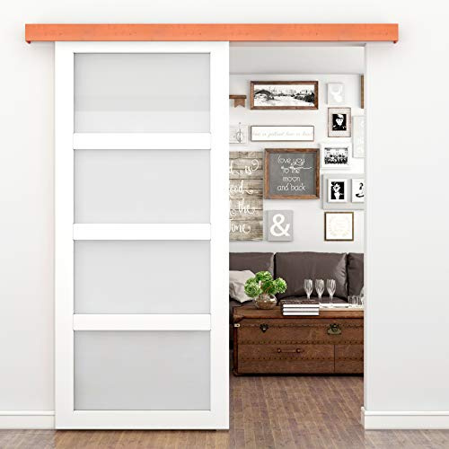 PrimeMatik - Raíl guía para Puerta corredera con Cubierta de Madera MDF de Color Caoba de 2m