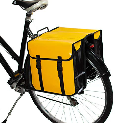 BikyBag Classic CW Vattentät dubbel cykelväska för shopping (gul)