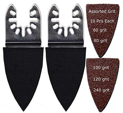 XXGO 52 Pcs Finger Oscillating Multi Tool Sanding Pads Accessory Kits XG3052U