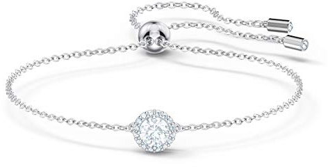 Swarovski Women's Angelic Bracelet, Brilliant White Crystals with Rhodium Plating and Adjustable Closure, part of the Swarovski Angelic Collection