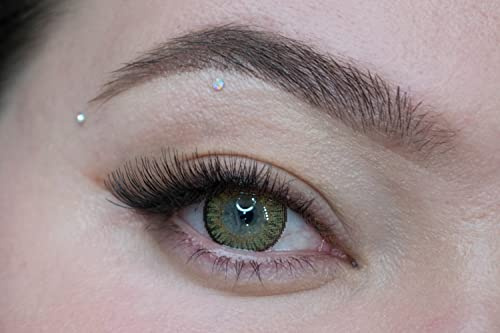 MYSALENS® Lentilles De Contact De Couleur Pure Hazel Noisette Avizor Solution Multifonctions 10ML Kit De Rangement Boitier Pince applicateur Offert 12 Mois sans correction